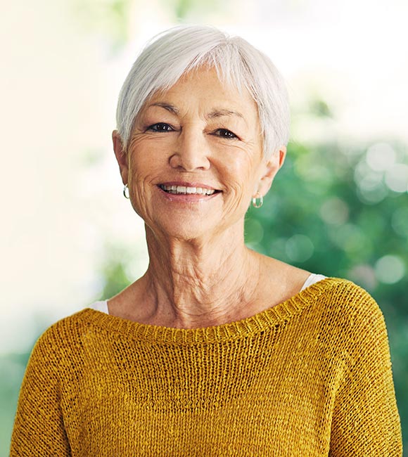 mature woman smiling